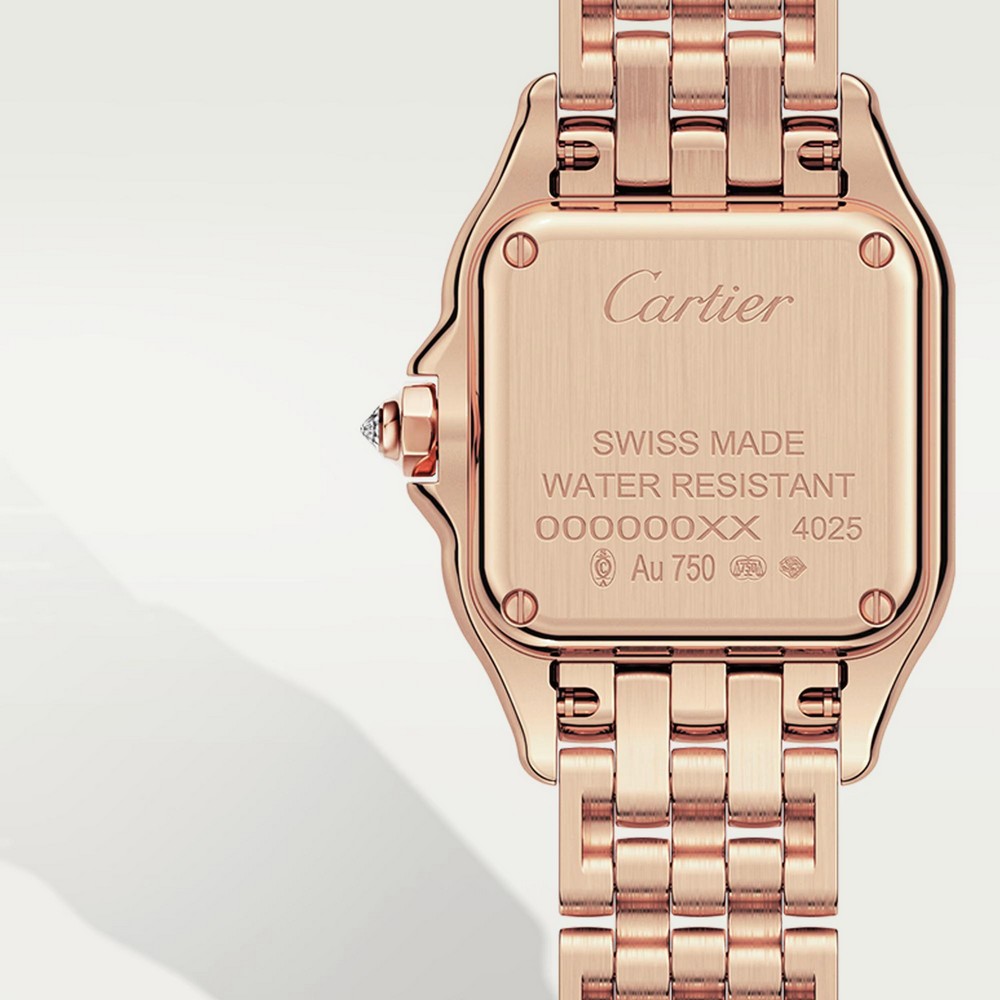 Đồng Hồ Cartier Panthère De Cartier Small Watch Nữ Vàng Hồng Trắng